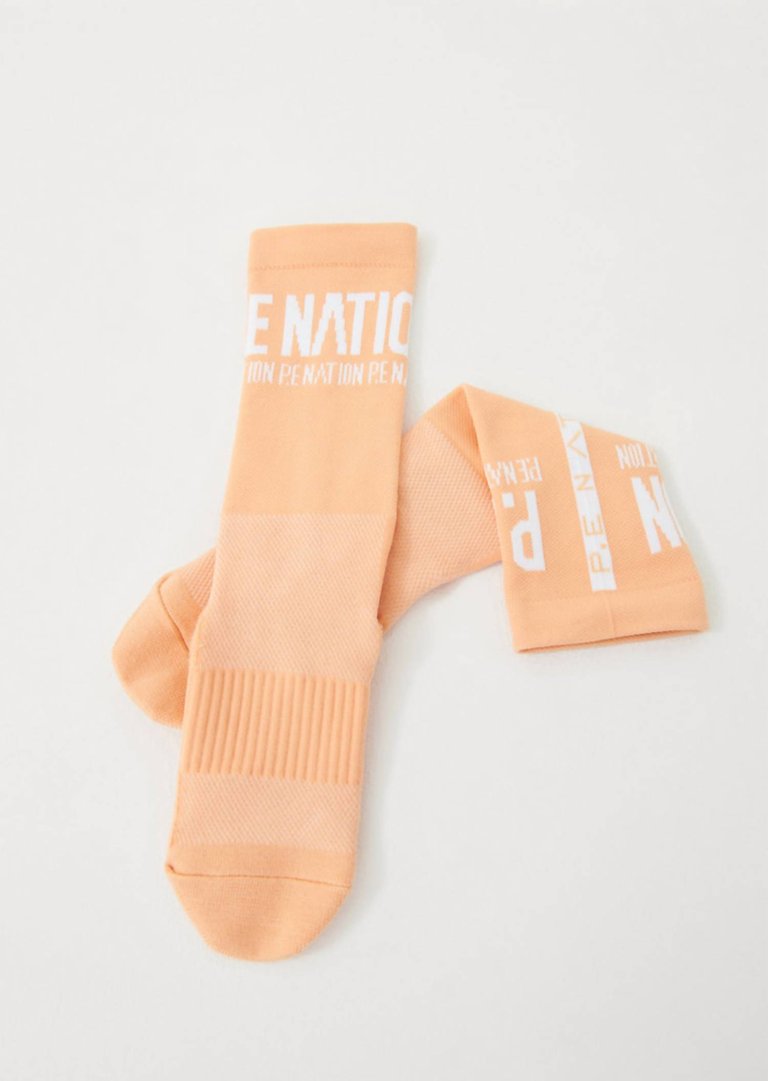 Backline Socks In Pastel Peach - Pastel Peach