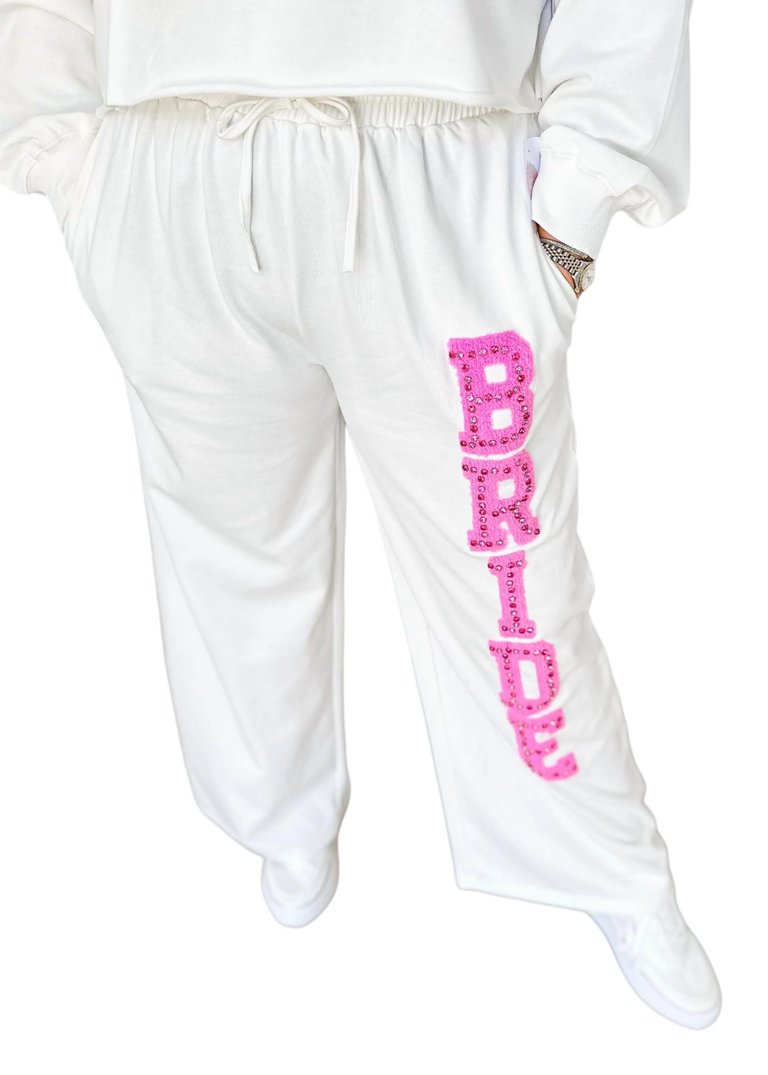 Bride Sweatpants In White - White