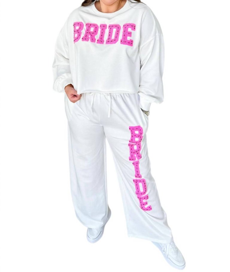 Bride Sweatpants In White