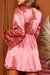 Luxe Wrap Bell Sleeve Ruffle Deatil Mini Dress