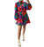 Multicolor Print Shirt Dress In Orange/Purple - Orange/Purple