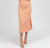 Ribbed Cutout Midi Dress - Cantaloupe