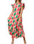 Slice Of Summer Midi Dress In Green And Coral - Green And Coral