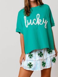 St. Patrick’S Lucky Top In Green - Green