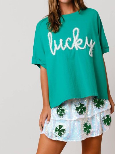 Peach Love St. Patrick’S Lucky Top In Green product