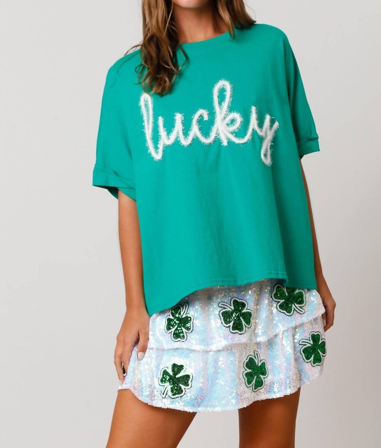 St. Patrick’S Lucky Top In Green - Green