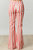 Stripe Denim Flares Jeans In Coral