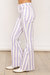 Stripe Denim Flares Jeans In Lavender