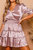 Tiered Surplice Ruffle Mini Dress - Dusty Mauve
