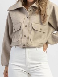 Venice Snap Button Collared Jacket
