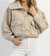 Venice Snap Button Collared Jacket - Taupe