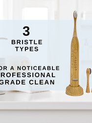 PearlBar Sonic Electric Toothbrush & 3 Bamboo Brush Heads