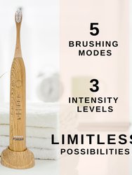 PearlBar Sonic Electric Toothbrush & 3 Bamboo Brush Heads