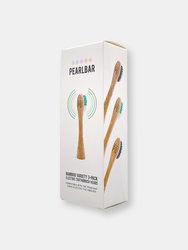 PearlBar Sonic Electric Toothbrush Bamboo Heads - Variety 3 pack