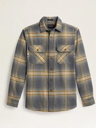 Burnside Flannel Shirt In Tan/oxford/olive Plaid - Tan/Oxford/Olive Plaid