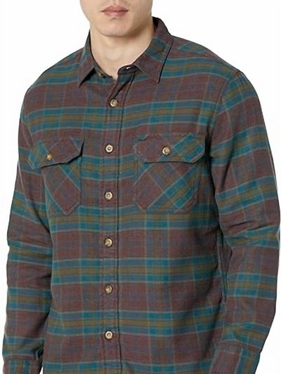 Pendleton Burnside Flannel Shirt In Teal/ Olive/ Gold product
