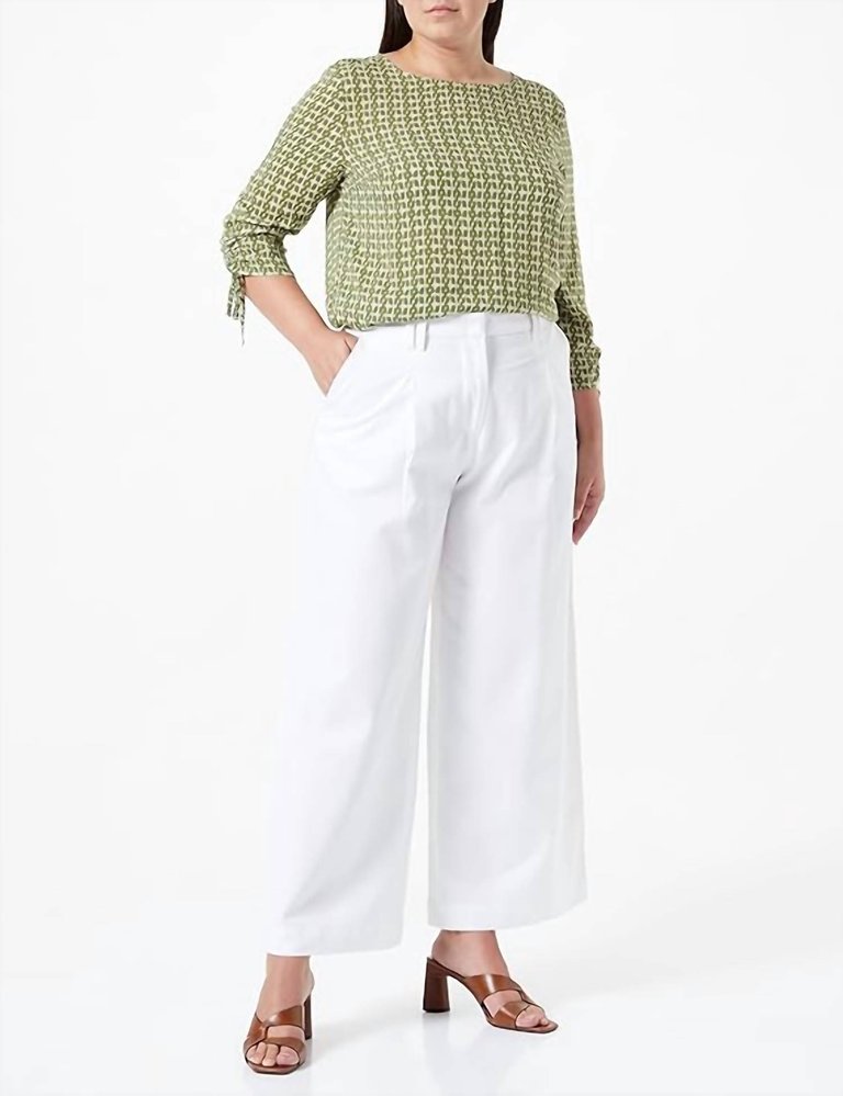 Amita Trousers In Eco White - Eco White