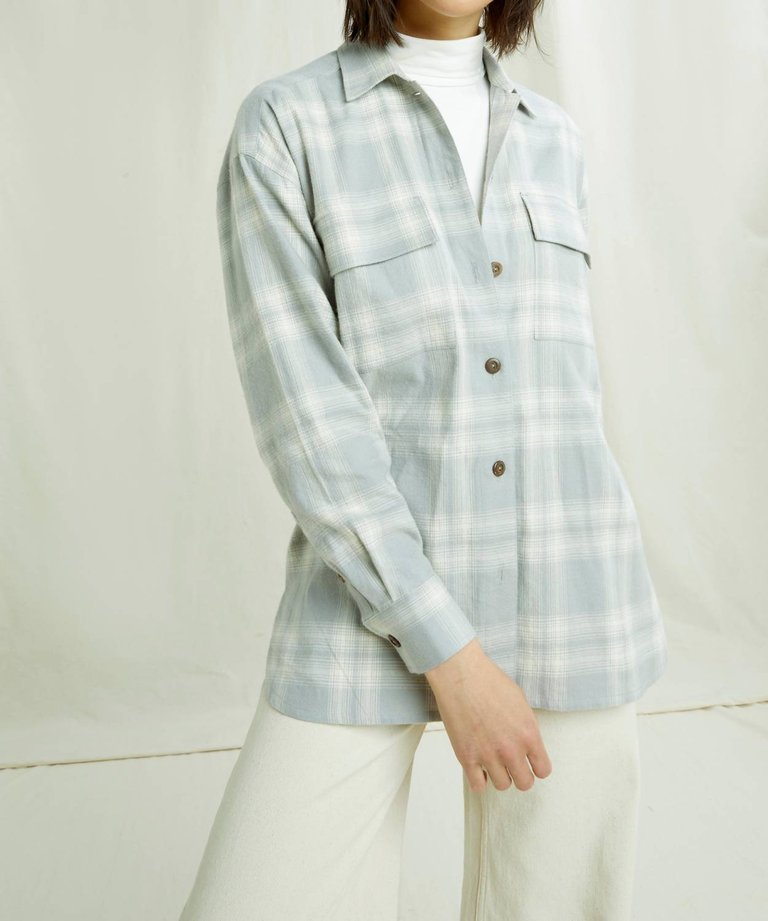 Carina Checked Shirt In Grey Check - Grey Check