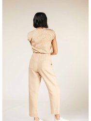 Lydia Linen Trousers In Stone