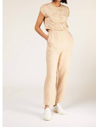 Lydia Linen Trousers In Stone - Stone
