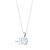 14 Karat White Gold Created Opal Solitaire Pendant