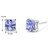 14 Karat White Gold Cushion Cut 2.00 Carats Tanzanite Stud Earrings