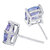 14 Karat White Gold Cushion Cut 2.00 Carats Tanzanite Stud Earrings