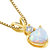 14 Karat Yellow Gold Heart Shape Created Opal Diamond Pendant