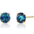 14K Yellow Gold Round Cut 2.00 Carats Created Alexandrite Stud Earrings - 14k yellow gold