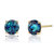 14K Yellow Gold Round Cut 2.00 Carats Created Alexandrite Stud Earrings
