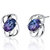 Alexandrite Earrings Sterling Silver Oval Shape - Blue/Sterling silver