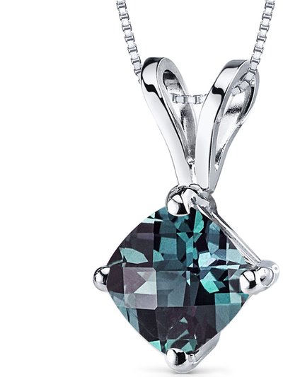 Peora Alexandrite Pendant Necklace 14 Karat White Gold Cushion product