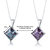 Alexandrite Pendant Necklace 14 Karat White Gold Princess