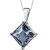 Alexandrite Pendant Necklace 14 Karat White Gold Princess - 14k white gold