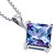 Alexandrite Pendant Necklace 14 Karat White Gold Princess