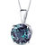 Alexandrite Pendant Necklace 14 Karat White Gold Round - 14k white gold