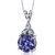 Alexandrite Pendant Necklace Sterling Silver Round - Sterling silver