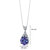 Alexandrite Pendant Necklace Sterling Silver Round