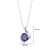 Alexandrite Pendant Necklace Sterling Silver Round