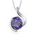 Alexandrite Pendant Necklace Sterling Silver Round - Sterling silver