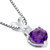 Amethyst Pendant Necklace 14 Karat White Gold Heart