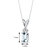 Aquamarine Pendant Necklace 14 Karat White Gold Emerald Cut