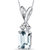 Aquamarine Pendant Necklace 14 Karat White Gold Emerald Cut - 14k white gold