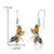 Baltic Amber Butterfly Earrings Sterling Silver Multiple Colors