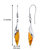 Baltic Amber Earrings Sterling Silver Cognac Color