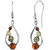 Baltic Amber Open Leaf Earrings Sterling Silver Multiple Colors - Sterling silver