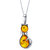 Baltic Amber Sterling Silver Cat Pendant Necklace - Baltic Amber/Sterling Silver