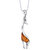 Baltic Amber Sterling Silver Giraffe Pendant Necklace Cognac Color - Sterling silver