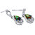 Black Opal Dangling Earrings Sterling Silver Tear Drop