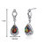 Black Opal Dangling Earrings Sterling Silver Tear Drop